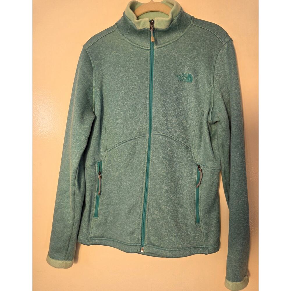 The North Face Jacket Teal Full Zip Buttery Soft Lined Slim Fit Coat Womens L